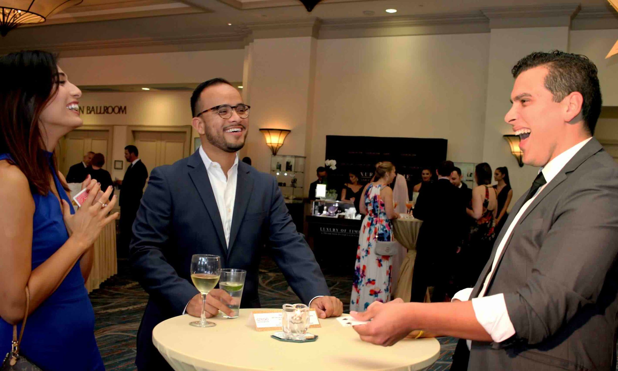 Magician performing at a Tampa event