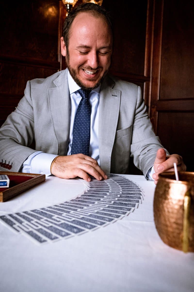 Professional magician performing at a Tampa event